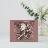 White Knight Carnivale Style Postkarte (Stehend Vorderseite)
