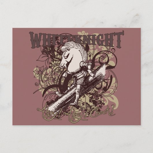 White Knight Carnivale Style Postkarte (Vorderseite)