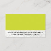 White Koch Hat | Hintergrund aus weißem Marmor Visitenkarte (Rückseite)