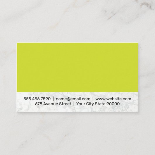 White Koch Hat | Hintergrund aus weißem Marmor Visitenkarte (Rückseite)