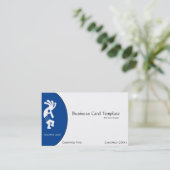 White Kokopelli Logo Business Card Visitenkarte (Stehend Vorderseite)