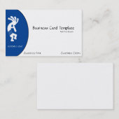 White Kokopelli Logo Business Card Visitenkarte (Vorne/Hinten)