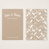 White Kraft Jewelier Designer Earring Card (Vorne & Hinten)