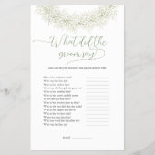 White Kranz, was der Gräuel gesagt hat, Game Flyer (Vorne)