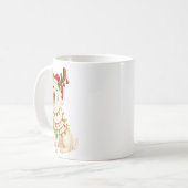 White Lab Christmas Tree Light Pajama Labrador Dog Kaffeetasse (Vorderseite Links)