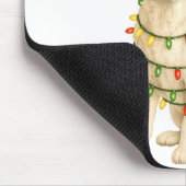 White Lab Christmas Tree Light Pajama Labrador Dog Mousepad (Ecke)