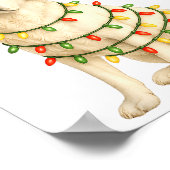 White Lab Christmas Tree Light Pajama Labrador Dog Poster (Ecke)