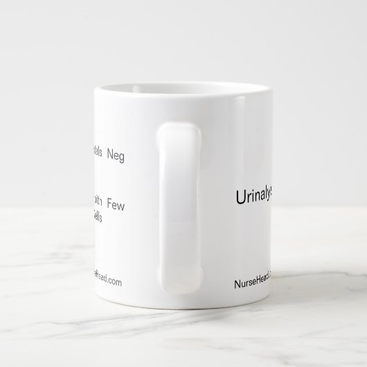 White Labrador Cup "Urinalysis" Jumbo-Tasse (Rückseite)