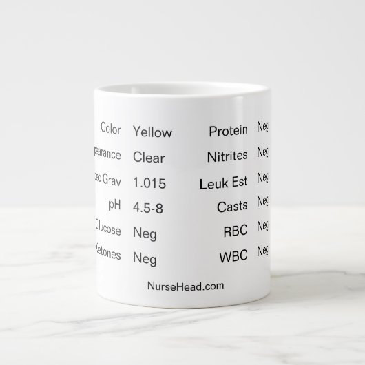 White Labrador Cup "Urinalysis" Jumbo-Tasse (Vorderseite)