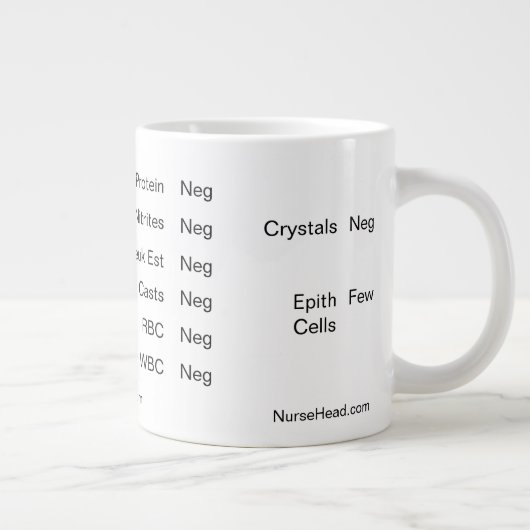 White Labrador Cup "Urinalysis" Jumbo-Tasse (Rechts)