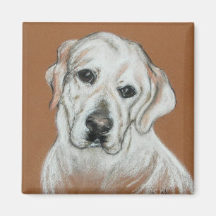 White Labrador Magnet