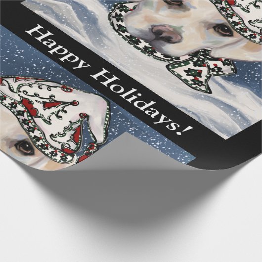 WHITE LABRADOR RETRIEVER GESCHENKPAPIER (Ecke)