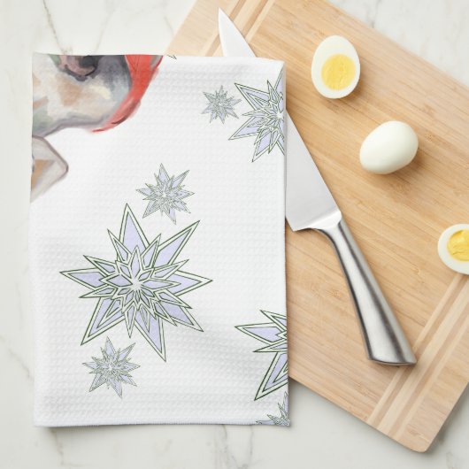 White Labrador Retriever Geschirrtuch (Viertel Falte)