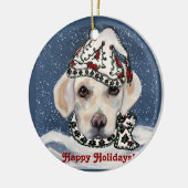 WHITE+LABRADOR+RETRIEVER KERAMIK ORNAMENT (Links)
