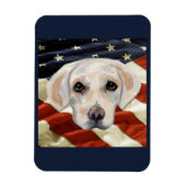 White Labrador Retriever Magnet (Vertikal)