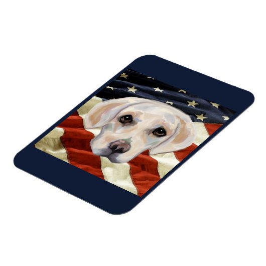 White Labrador Retriever Magnet (Linke Seite)