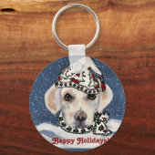 WHITE LABRADOR RETRIEVER SCHLÜSSELANHÄNGER (Vorderseite)