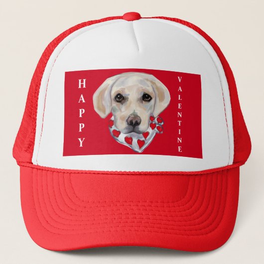 White Labrador Retriever Truckerkappe (Vorderseite)