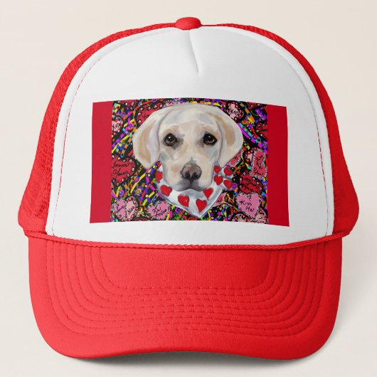 White Labrador Retriever Truckerkappe (Vorderseite)