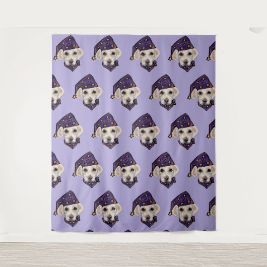 White Labrador Retriever Wandteppich (Vorderseite)