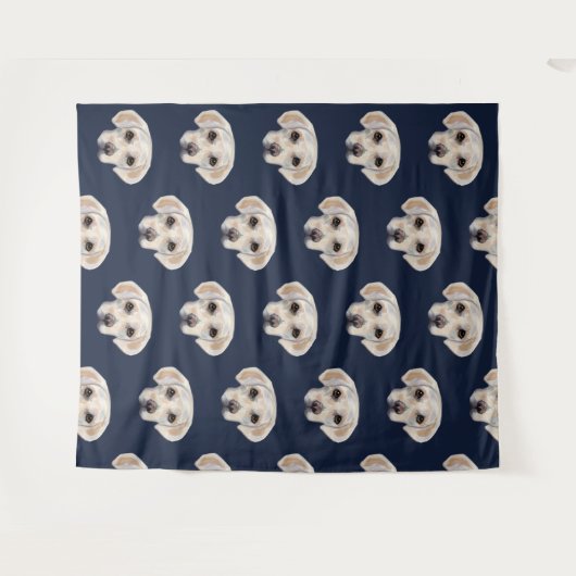 White Labrador Retriever Wandteppich (Vorderseite (Horizontal))