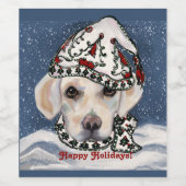 WHITE LABRADOR RETRIEVER WEINETIKETT (Einzelnes Label)