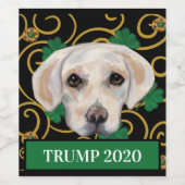 White Labrador Retriever Weinetikett (Einzelnes Label)