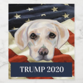 White Labrador Retriever Weinetikett (Einzelnes Label)