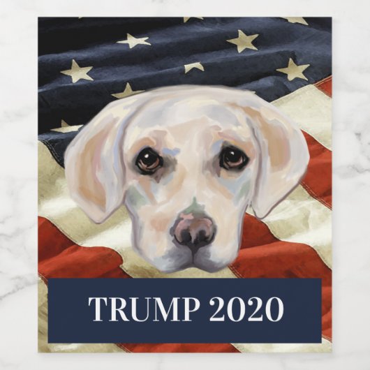 White Labrador Retriever Weinetikett (Einzelnes Label)