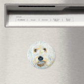 White Labrdoodle Maggie Magnet (In Situ (Geschirrspüler))