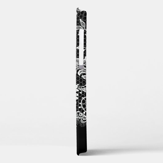 White Lace am Black Case Mate iPhone Case (Rückseite / Links)