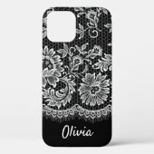 White Lace am Black Case Mate iPhone Case (Rückseite)