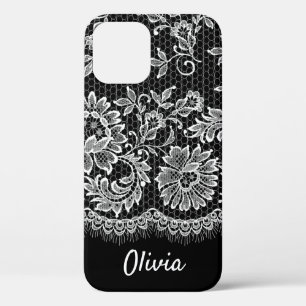 White Lace am Black Case Mate iPhone Case