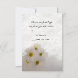 White Lace and Daisisises Wedding RSVP