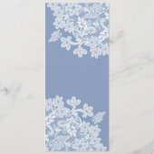 White Lace auf Blue Classic Menu Menükarte (Rückseite)