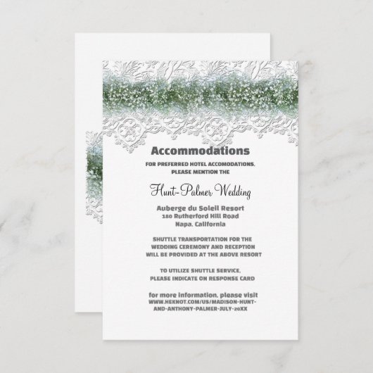 White Lace & Babies Atem Hochzeitsunterkünfte (Vorne/Hinten)