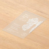 White Lace Bow Sie bindet das Brautparty des Knote Acryleinladungen (Ablage )