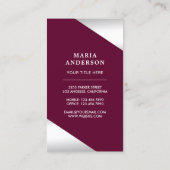 White Lace Bridal Bodysuit Lingerie Boutique Visitenkarte (Rückseite)