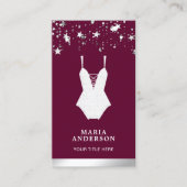 White Lace Bridal Bodysuit Lingerie Boutique Visitenkarte (Vorderseite)