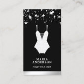 White Lace Bridal Bodysuit Lingerie Boutique Visitenkarte (Vorderseite)