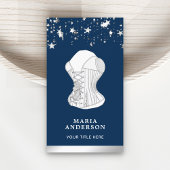 White Lace Bridal Corset Lingerie Boutique Visitenkarte