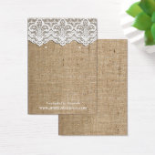 White Lace Burlap Earring Holder Juwelier Display (Schreibtisch)