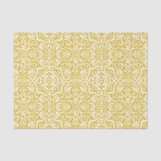 White Lace Damask Brocade Geschenk oder Dekoupage Seidenpapier (Vorderseite)
