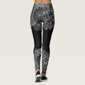 White Lace & Dots Girly Design Leggings (Rückseite)