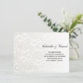 White Lace Ehe / Elopement Ankündigung (Stehend Vorderseite)