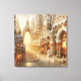 White Lace Fantasy City Leinwanddruck