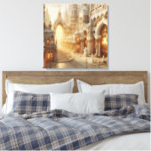 White Lace Fantasy City Leinwanddruck (Insitu (Schlafzimmer))