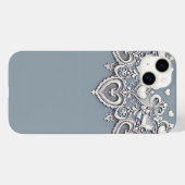 White Lace Herz Romantischer Charm Elegante Case-Mate iPhone Hülle (Rückseite (Horizontal))