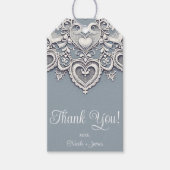 White Lace Hört Romantischer Charm Wedding Bridal Geschenkanhänger (Vorderseite)