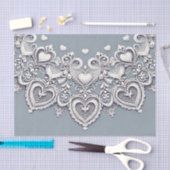 White Lace Hört Romantisches Charm Brautparty Seidenpapier (Handwerk)